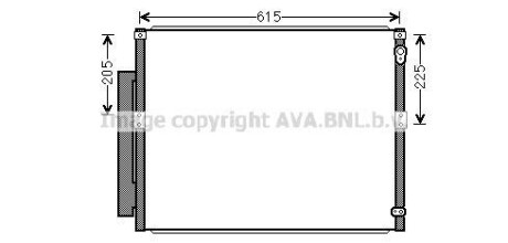 Радиатор кондиционера LEXUS GX470/LAND CRUISER PRADO J120 4.0 (AVA) AVA COOLING TOA5564D