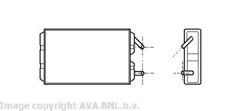 Радіатор пічки AVA COOLING VO6041