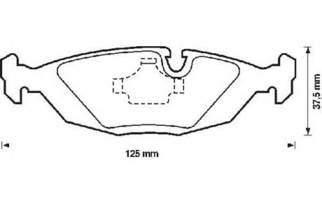 Колодки гальмівні задні BMW 3, 5, 6, 7, Z3 FDB296 Bendix 571300B (фото 1)