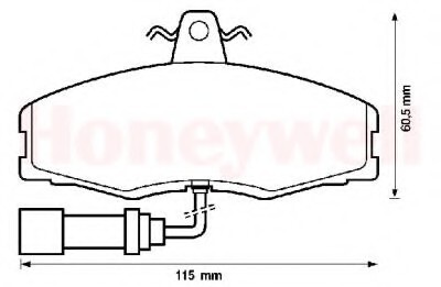 Колодки гальмівні передні Ford Sierra 1982-1993 FDB289 Bendix 571308B