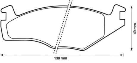 Колодки гальмівні передні VW Golf, Jetta, Passat, Polo; Seat Ibiza, Cordoba FDB392 Bendix 571316B