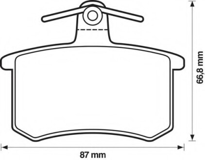 Колодки гальмівні задні Audi A4, A6, 100, 80 Avant 1994-- FDB222 Bendix 571350B