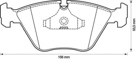 Колодки гальмівні передні BMW 3, Z3; Audi quattro; Jaguar XJ, XK, XJS FDB577 Bendix 571355B