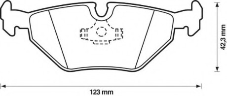 Колодки гальмівні задні BMW BMW 3, 5, 7, Z3 FDB578 Bendix 571387B