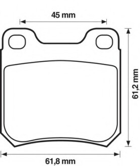 Колодки гальмівні задні Opel Omega, Vectra, Senator; SSAB 9-3, 9-5, 900 FDB973 Bendix 571389B