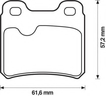 Колодки гальмівні задні Opel Vectra, Astra, Kadett, Calibra; Saab 900 FDB586 Bendix 571407B