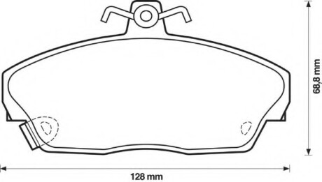 Колодки гальмівні передні Honda Civic --2001 FDB613 Bendix 571438B