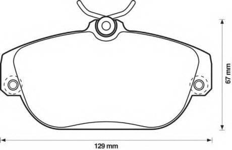 Колодки гальмівні передні Kia Sportage 1994-2003 FDB1034 Bendix 571456B