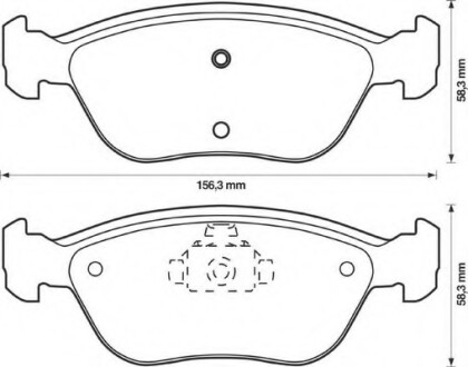 Колодки гальмівні передні Volvo 850, C70, S70, XC70, V70 FDB1285 Bendix 571457B