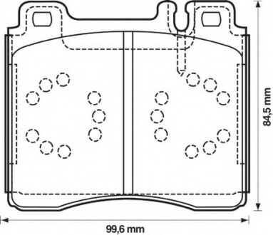 Колодки гальмівні передні Mercedes-Benz S-Class W140 FDB800 Bendix 571477B