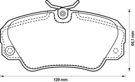 Колодки гальмівні передні Opel Omega, Senator FDB686 Bendix 571493B