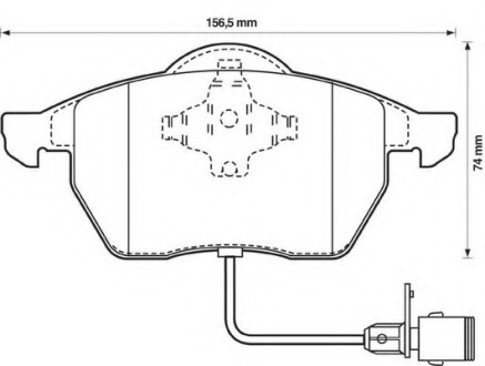 Колодки гальмівні передні Audi 100, A4, A6; VW Passat FDB590 Bendix 571512B