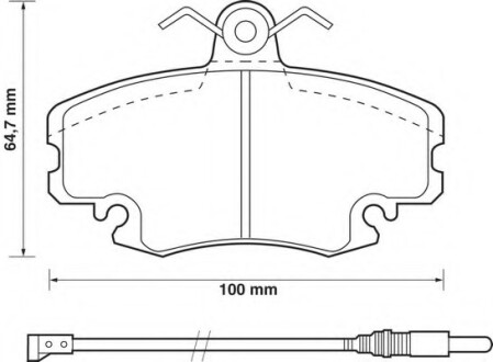 Колодки гальмівні передні Dacia Logan, Sandero; Renault Espace, Megan, Clio, Symbol FDB1781 Bendix 571526B