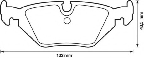 Колодки гальмівні задні BMW 3 E36, Z1, Z3, Z4 FDB850 Bendix 571527B