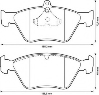 Колодки гальмівні передні Opel Vectra, Omega, Calibra FDB901 Bendix 571530B