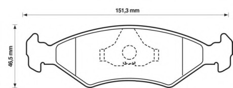 Колодки гальмівні передні Ford Sierra, Fiesta, Escort; Mazda 121 FDB206 Bendix 571536B