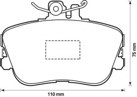 Колодки гальмівні передні Mercedes-Benz W202 W124 W126 --2000 FDB854 Bendix 571828B