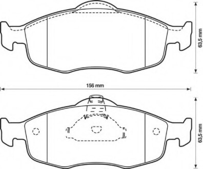 Колодки гальмівні передні Ford Granada, Mondeo, Scorpio FDB884 Bendix 571832B