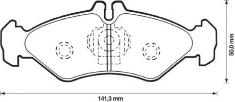 Колодки гальмівні задні Mercedes-Benz Sprinter; VW LT FVR1039 Bendix 571846B