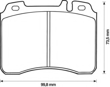 Колодки гальмівні передні Mercedes-Benz 190 W201, CLK-Class, E-Class, C-Class, SLK FDB646 Bendix 571879B (фото 1)