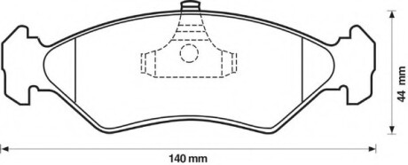 Колодки гальмівні передні Ford Fiesta, KA; Mazda 121 FDB1082 Bendix 571913X