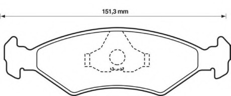 Колодки гальмівні передні Ford Fiesta, Courier, Puma; Mazda 121 FDB1081 Bendix 571914B