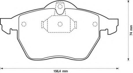 Колодки гальмівні передні Opel Astra, Vectra, Calibra; Saab 9-3, 9-5, 900 1993-1998 FDB1068 Bendix 571920B