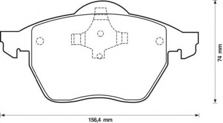 Колодки гальмівні передні Audi A3, A4, TT; Seat Leon FDB1167 Bendix 571921B