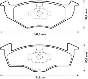 Колодки гальмівні передні VW Lupo, Polo; Skoda Fabia, Roomster; Seat Arosa FDB1101 Bendix 571923B