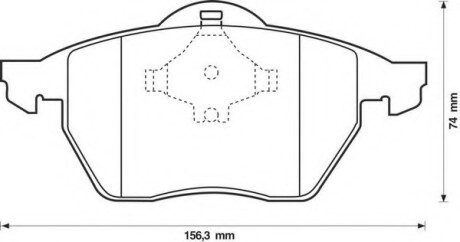 Колодки гальмівні передні Audi A3; Seat Toledo; Skoda Octavia; VW Golf, Passat FDB969 Bendix 571935B (фото 1)