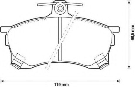 Колодки гальмівні передні Mitsubishi Carisma FDB1092 Bendix 571942B