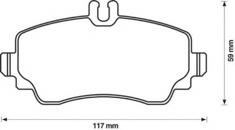 Колодки гальмівні передні Mercedes-Benz A-Class FDB1357 Bendix 571944B