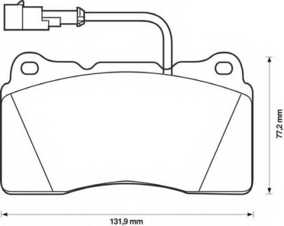 Колодки гальмівні передні Mitsubishi Lancer; Alfa Romeo 159; Volvo S60; Lancia Kappa FDB1334 Bendix 571952B