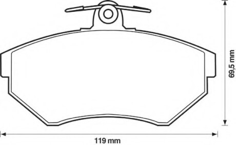 Колодки гальмівні передні Audi A4; Seat Cordoba; VW Passat 1996-2000 FDB1289 Bendix 571955B