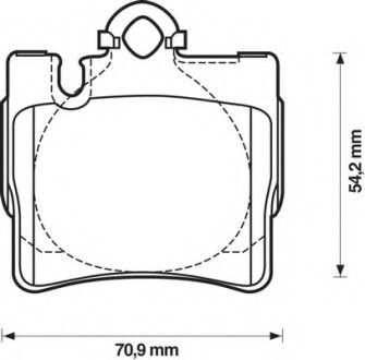 Колодки гальмівні задні Mercedes-Benz W220 FDB1427 Bendix 571962B