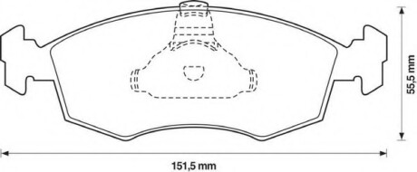 Колодки гальмівні передні Fiat Doblo, Punto, Palio, Linea, Siena, Strada FDB1376 Bendix 571974B