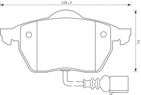 Колодки гальмівні передні Audi A3, TT; Seat Leon; Skoda Octavia; VW Golf, Polo, Bora FDB1463 Bendix 571984B