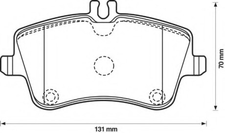 Колодки гальмівні передні Mercedes-Benz C-Class, CLK-Class, SLK-Class FDB1428 Bendix 571987B