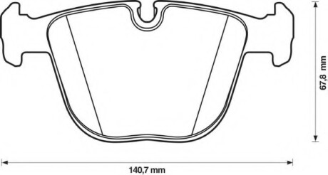 Колодки гальмівні задні Bentley Continental; BMW 3 E90, E93, 5 E60, 7 E65, X5, X6 FDB1672 Bendix 571991B