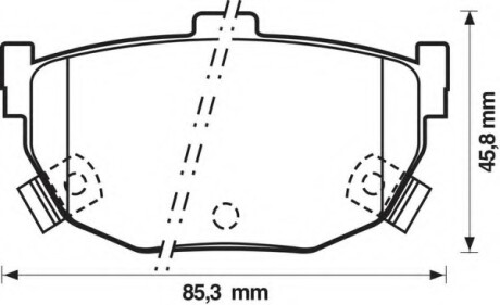 Колодки гальмівні задні Hyundai Elantra; Kia Cerato; Nissan Maxima; Chevrolet Cruze FDB638 Bendix 572127B