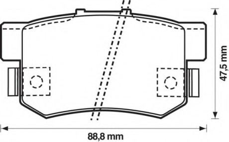 Колодки гальмівні задні Honda Accord, Civic, Legend, CR-V, FR-V; Suzuki Kizashi FDB1679 Bendix 572138B