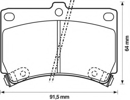 Колодки гальмівні передні Mazda 121, 323, Demio, MX-3; Kia Rio FDB715 Bendix 572145B