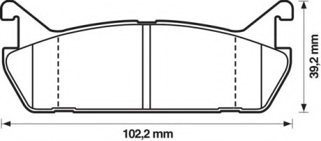 Колодки гальмівні задні Mazda 323, MX-5; Suzuki Baleno; Daihatsu Applause FDB654 Bendix 572163B