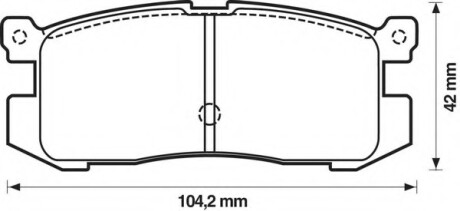 Колодки гальмівні задні Ford Probe, Mazda 626 FDB630 Bendix 572169B