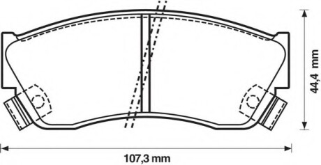 Колодки гальмівні передні Honda Civic; Subaru Justy; Suzuki Swift, Alto FDB588 Bendix 572179B