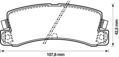 Колодки гальмівні задні Toyota Corolla E90, E100, E110 FDB848 Bendix 572188B (фото 1)