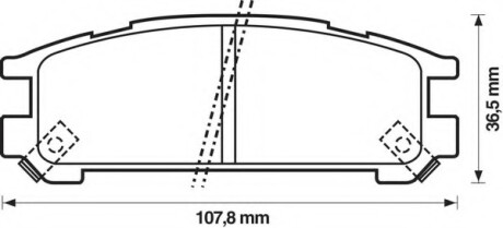 Колодки гальмівні задні Subaru Impreza, Legacy, Outback, SVX FDB790 Bendix 572197B