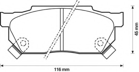 Колодки гальмівні передні Honda Prelude II 1983-1987 FDB585 Bendix 572238B