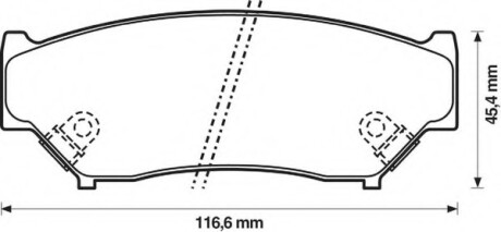 Колодки гальмівні передні Suzuki Grand Vitara, Vitara, Jimny FDB1020 Bendix 572247B