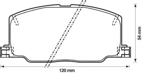 Колодки гальмівні передні Toyota Camry, Corolla, Carina, Carina II, Celica FDB602 Bendix 572256B